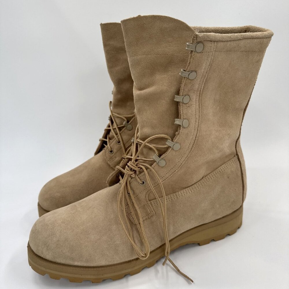 Military Army Boots Tan Mens Size 13 O8D-1042 Combat Vibram Suede NWOT